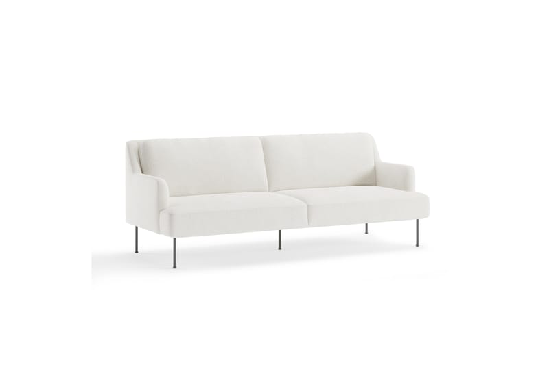 Sofa Delorse 3-seters - Hvit - 3 seter sofa