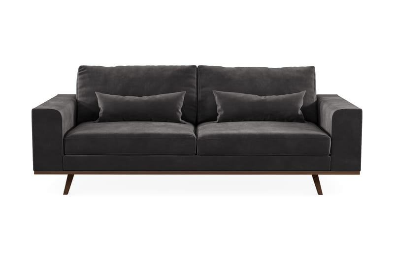 Sofa Haga 3-seter Lin - Mørkegrå - Møbler - Sofaer - 3 seter sofa
