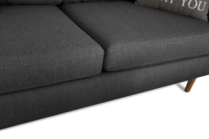 Sofa Hudson 3-seter - Mørkgrå - 3 seter sofa