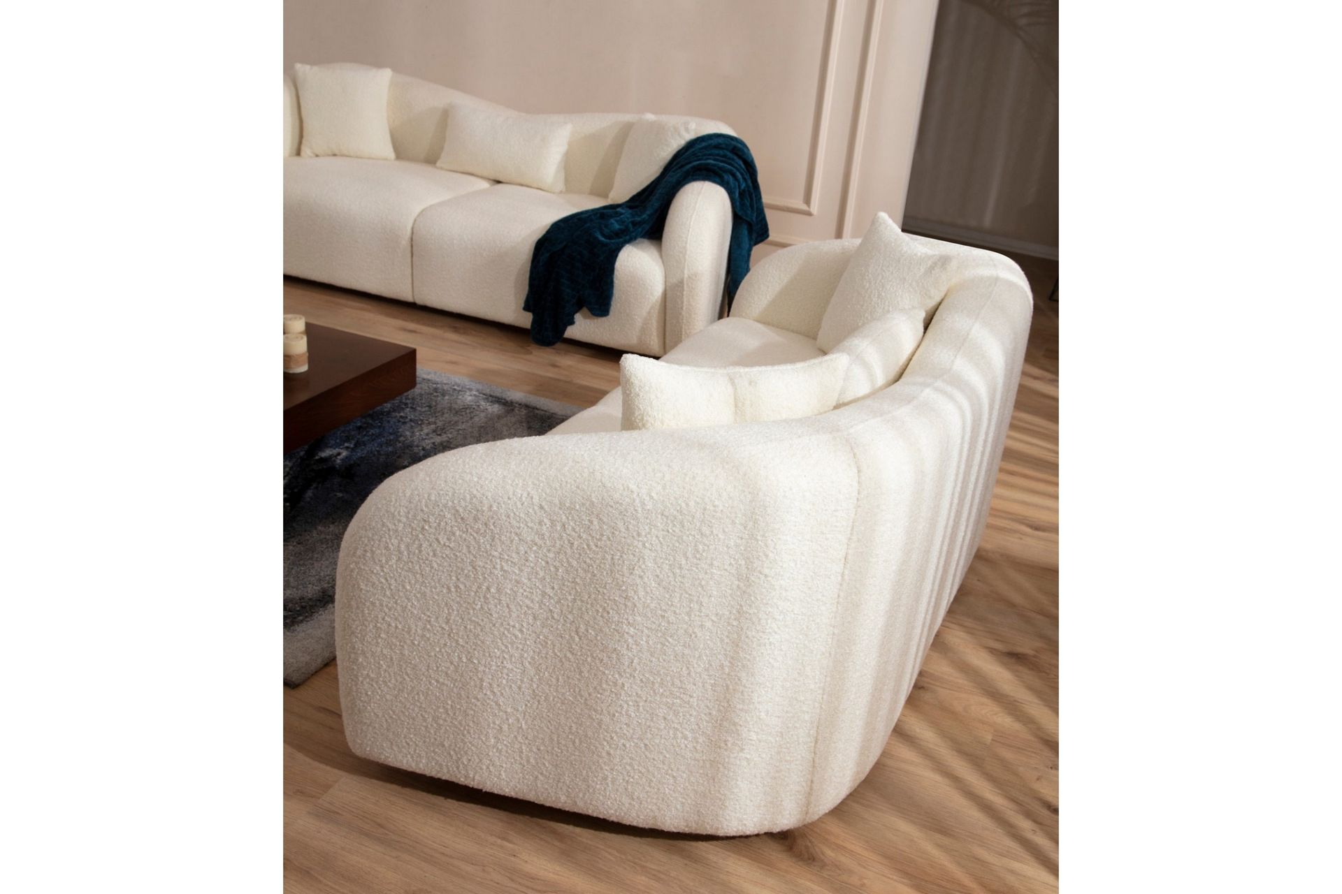 Sofa Itason 3-seters - Beige|Bouclé - Møbler - Sofaer - 3 seter sofa
