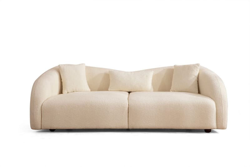 Sofa Itason 3-seters - Beige|Bouclé - 3 seter sofa