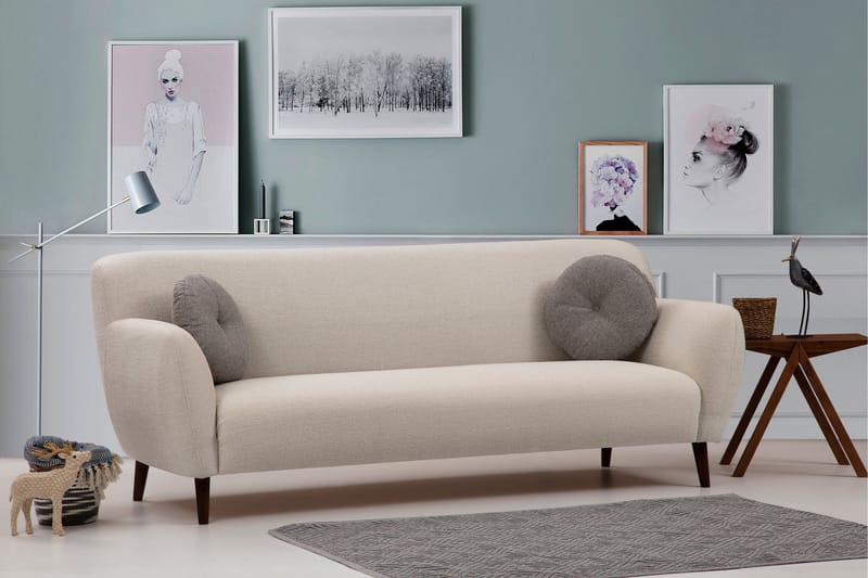 Sofa Kellett 3-seters - Beige - 3 seter sofa