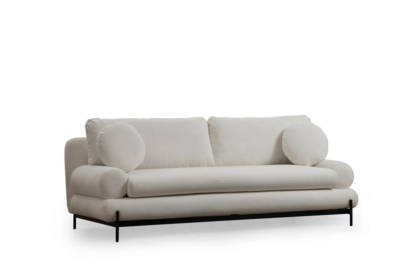 Sofa Levonto 3-seters - Hvit - 3 seter sofa