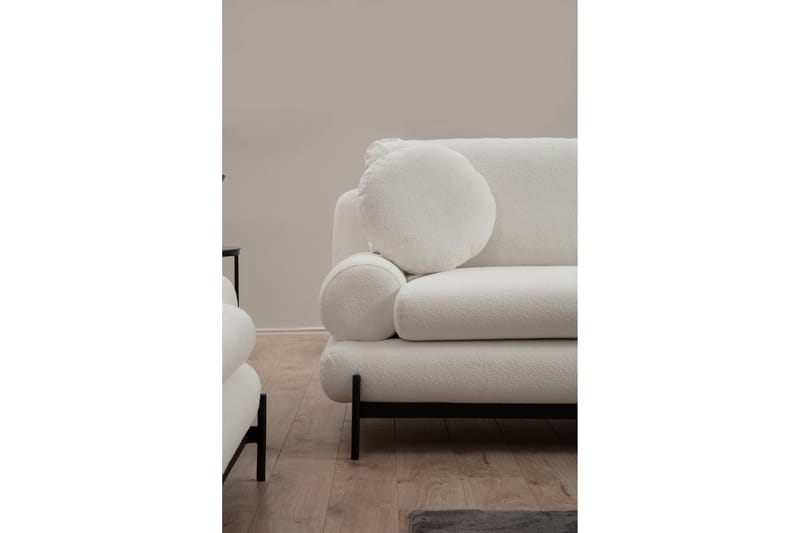Sofa Levonto 3-seters - Hvit - 3 seter sofa