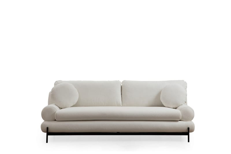 Sofa Levonto 3-seters - Hvit - 3 seter sofa