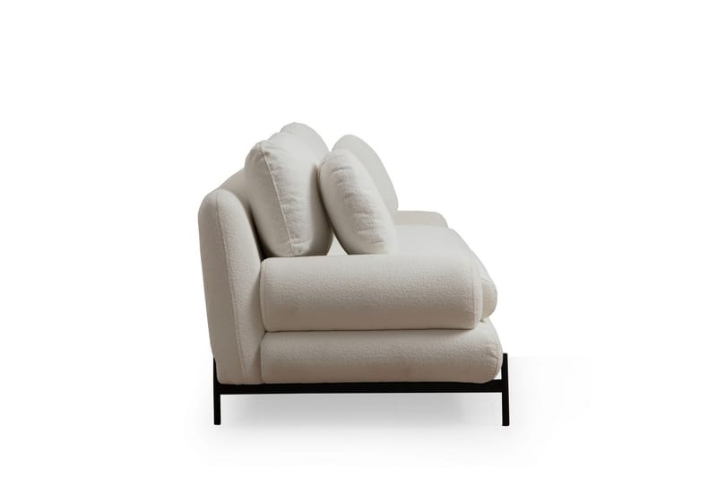 Sofa Levonto 3-seters - Hvit - 3 seter sofa