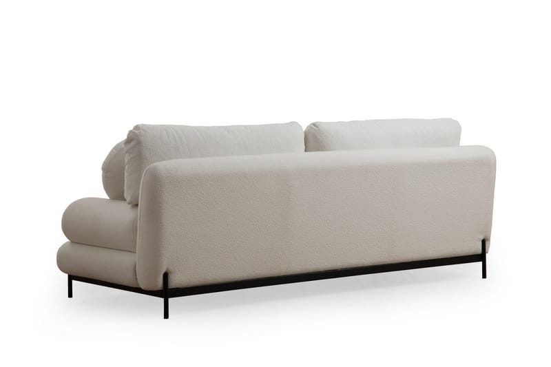 Sofa Levonto 3-seters - Hvit - 3 seter sofa