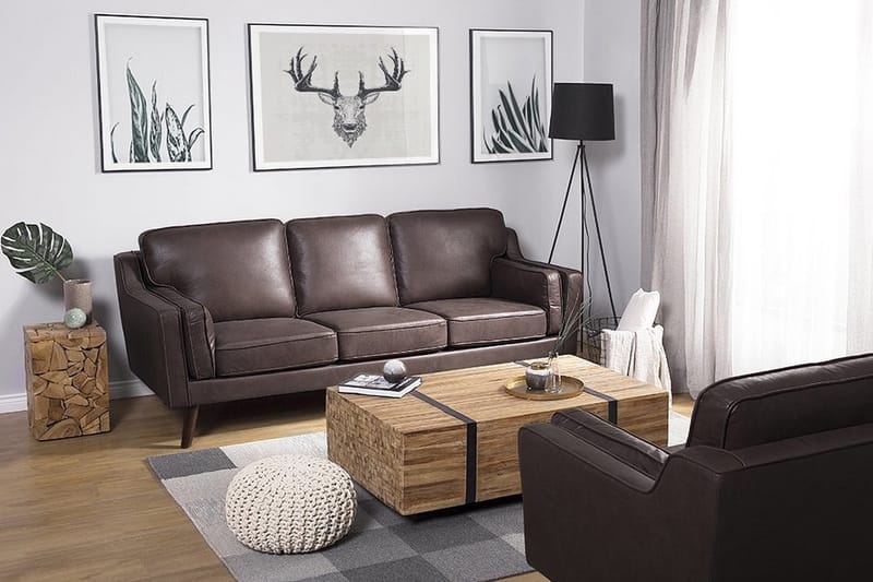 Sofa Lokka 3-seter - Brun - 3 seter sofa