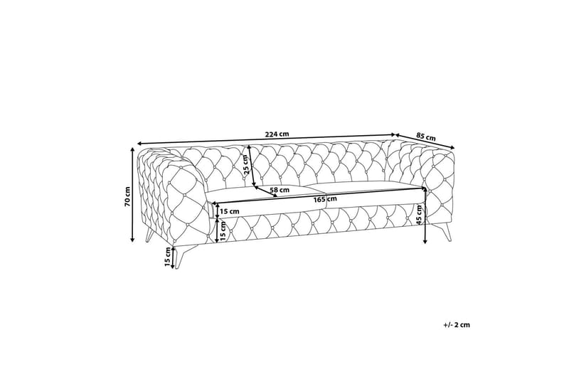 Sofa Sotra - Lilla - Møbler - Sofaer - 3 seter sofa