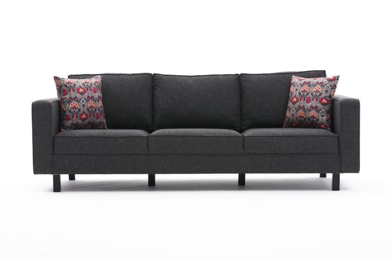 Sofa Vivianna 3-seters - Antrasitt - 3 seter sofa