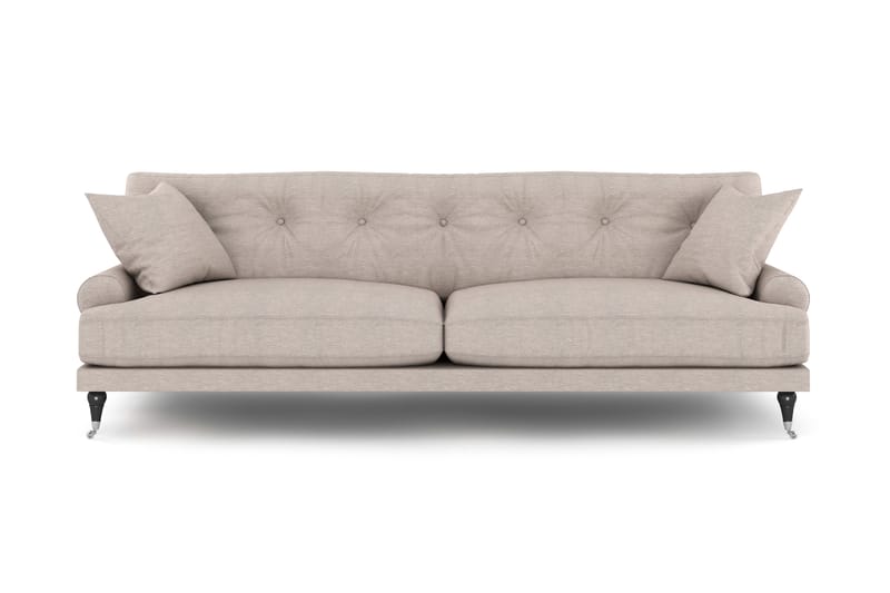 Sofa Webber 3-seter - Beige|Krom - Howard-sofaer - 3 seter sofa