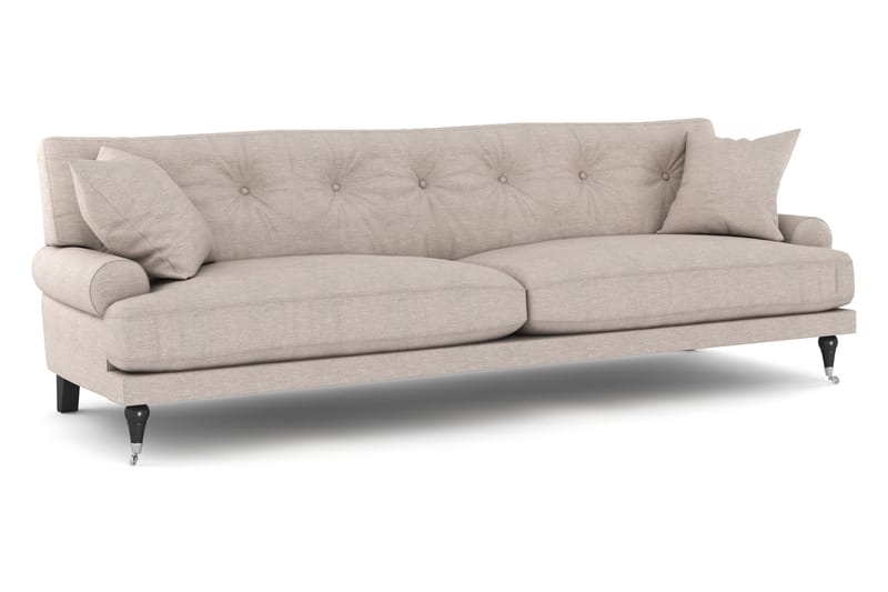 Sofa Webber 3-seter - Beige|Krom - Howard-sofaer - 3 seter sofa