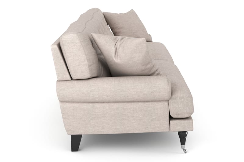 Sofa Webber 3-seter - Beige|Krom - Howard-sofaer - 3 seter sofa