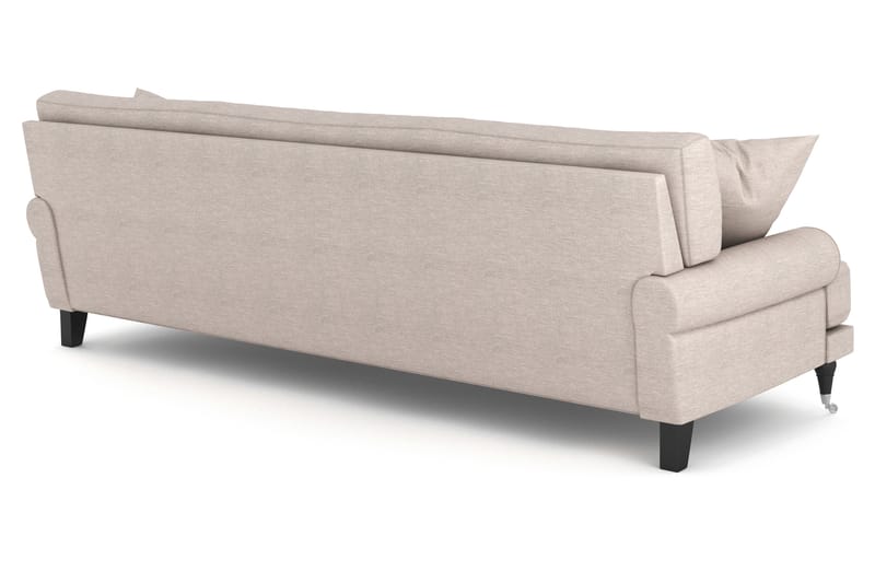 Sofa Webber 3-seter - Beige|Krom - Howard-sofaer - 3 seter sofa