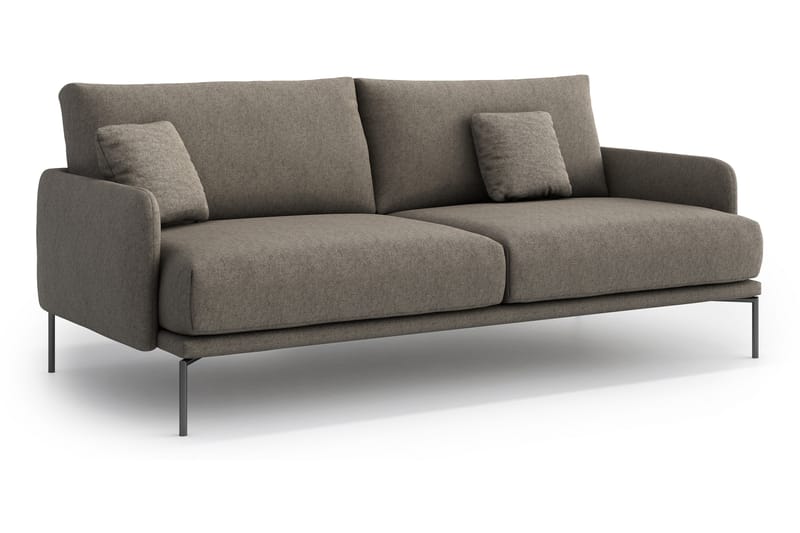 Sofa Zoeh 3-seter - Grå - 3 seter sofa