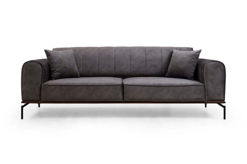 Sofa Petone 3-seters - Antrasitt - 3 seter sofa
