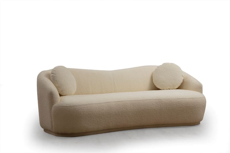 Sofa Penticton 3-seters - Beige|Bouclé - 3 seter sofa