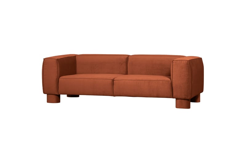 Sofa Paveen 3-seter - Oransje - 3 seter sofa