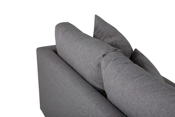 Sofia 3-seter Lav Sofa med Løse Puter i Stoff - Grå - Møbler - Sofaer - 3 seter sofa