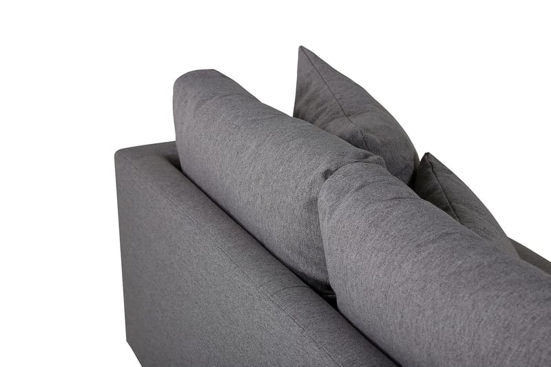 Sofia 3-seter Lav Sofa med Løse Puter i Stoff - Grå - Møbler - Sofaer - 3 seter sofa