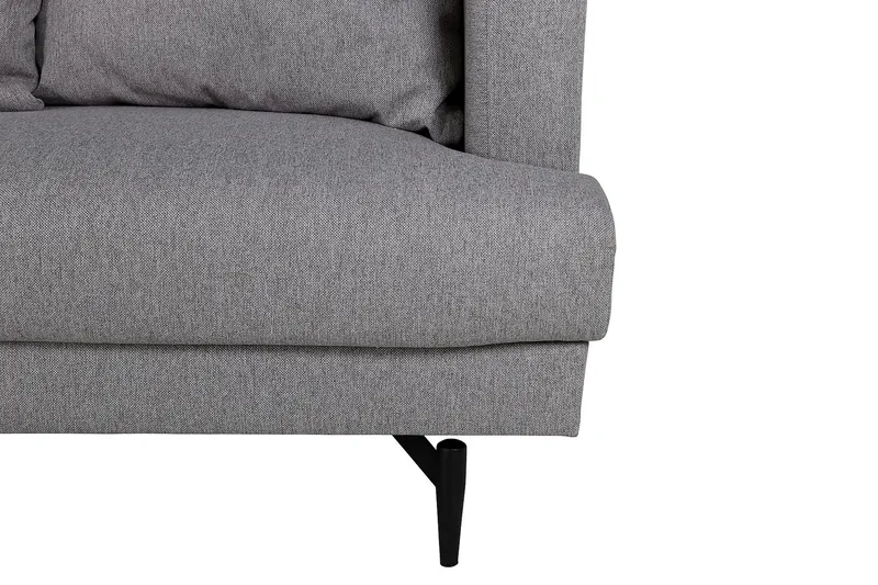 Sofia 3-seter Lav Sofa med Løse Puter i Stoff - Grå - Møbler - Sofaer - 3 seter sofa