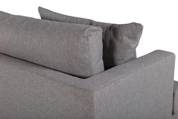 Sofia 3-seter Lav Sofa med Løse Puter i Stoff - Grå - Møbler - Sofaer - 3 seter sofa