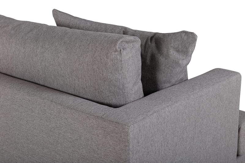 Sofia 3-seter Lav Sofa med Løse Puter i Stoff - Grå - Møbler - Sofaer - 3 seter sofa