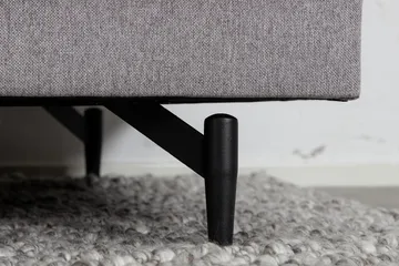 Sofia 3-seter Lav Sofa med Løse Puter i Stoff - Grå - Møbler - Sofaer - 3 seter sofa