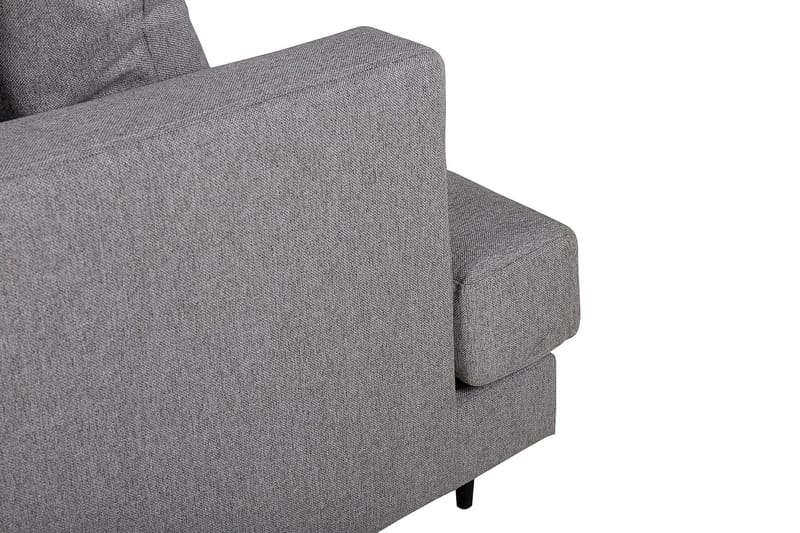 Sofia 3-seter Lav Sofa med Løse Puter i Stoff - Grå - Møbler - Sofaer - 3 seter sofa