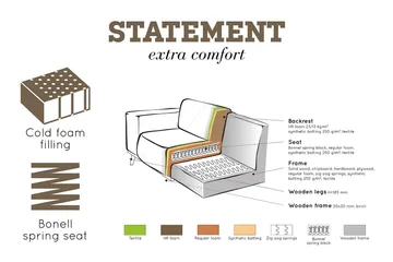 Statement 3-seters Sofa - Brun - Møbler - Sofaer - 3 seter sofa