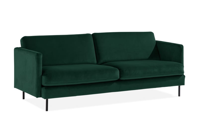 Teodin Fløyelssofa 3-seters - Grønn - Møbler - Sofaer - 3 seter sofa