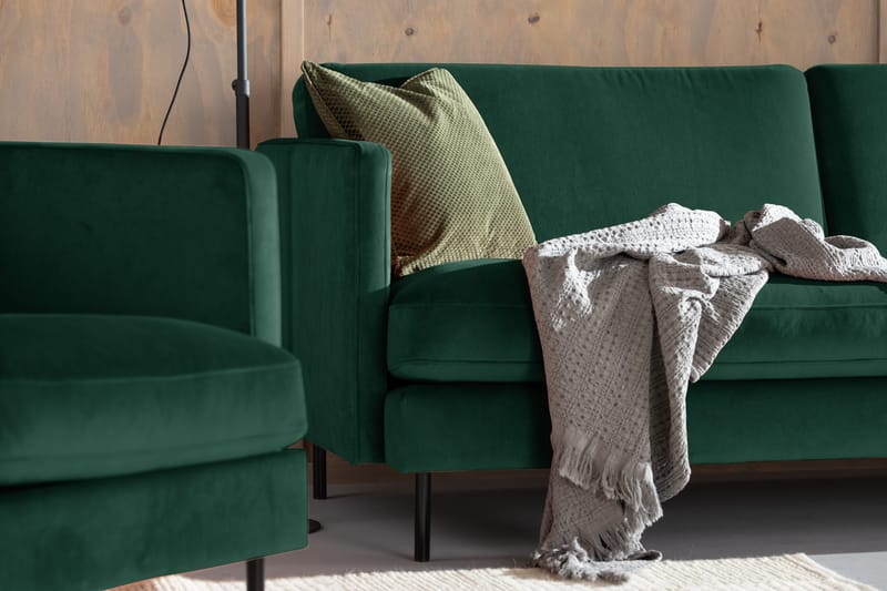 Teodin Fløyelssofa 3-seters - Grønn - Møbler - Sofaer - 3 seter sofa