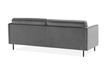 Teodin Fløyelssofa 3-seters - Lysegrå - Møbler - Sofaer - 3 seter sofa