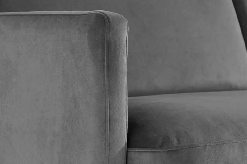 Teodin Fløyelssofa 3-seters - Lysegrå - Møbler - Sofaer - 3 seter sofa