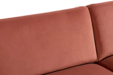 Teodin Fløyelssofa 3-seters - Rosa - Møbler - Sofaer - 3 seter sofa