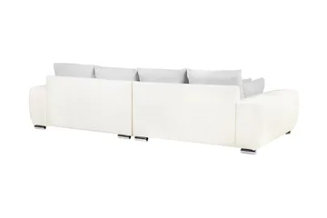 Torpo 3-seter Stor Dyp Sofa i Stoff med Kunstlærramme - Lysgrå - Møbler - Sofaer - 3 seter sofa
