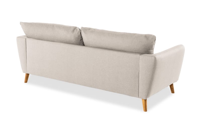 Trend 3-seter Sofa 218 cm med Buede Armlener i Stoff - Beige - Møbler - Sofaer - 3 seter sofa
