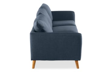 Trend 3-seter Sofa 218 cm med Buede Armlener i Stoff - Blå - Møbler - Sofaer - 3 seter sofa