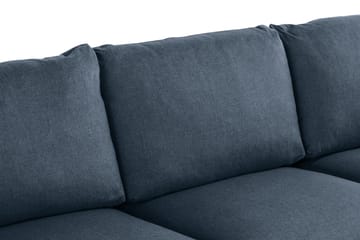 Trend 3-seter Sofa 218 cm med Buede Armlener i Stoff - Blå - Møbler - Sofaer - 3 seter sofa