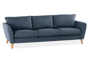 Trend 3-seter Sofa 218 cm med Buede Armlener i Stoff - Blå - Møbler - Sofaer - 3 seter sofa