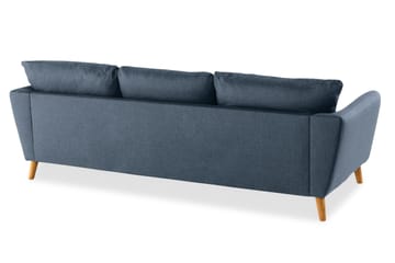 Trend 3-seter Sofa 218 cm med Buede Armlener i Stoff - Blå - Møbler - Sofaer - 3 seter sofa