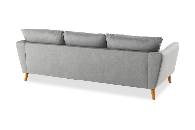 Trend 3-seter Sofa 218 cm med Buede Armlener i Stoff - Grå - Møbler - Sofaer - 3 seter sofa