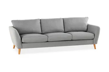 Trend 3-seter Sofa 218 cm med Buede Armlener i Stoff - Grå - Møbler - Sofaer - 3 seter sofa