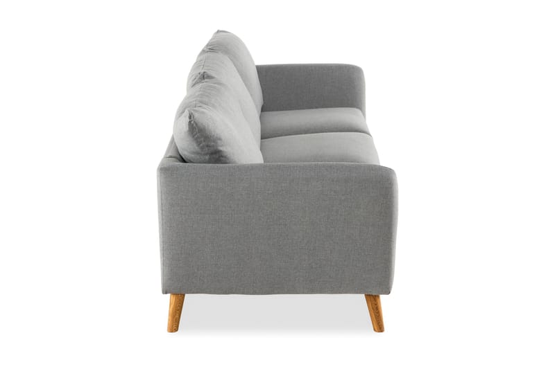 Trend 3-seter Sofa 218 cm med Buede Armlener i Stoff - Grå - Møbler - Sofaer - 3 seter sofa