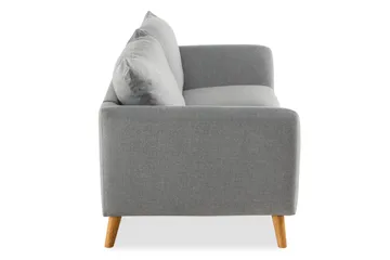 Trend 3-seter Sofa 218 cm med Buede Armlener i Stoff - Grå - Møbler - Sofaer - 3 seter sofa