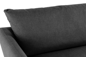 Trend 3-seter Sofa 218 cm med Buede Armlener i Stoff - Grå|Svart - Møbler - Sofaer - 3 seter sofa