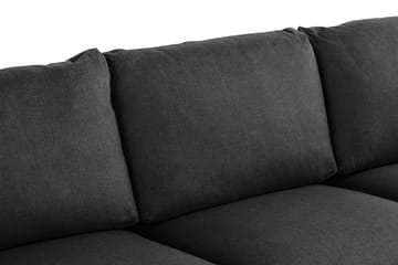 Trend 3-seter Sofa 218 cm med Buede Armlener i Stoff - Grå|Svart - Møbler - Sofaer - 3 seter sofa