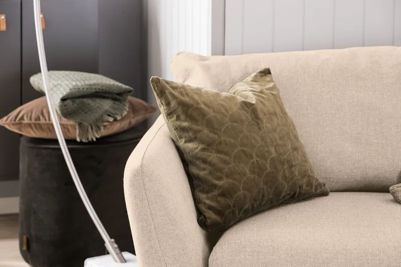 Trend 3-seters Stoffsofa - Beige - Møbler - Sofaer - 3 seter sofa