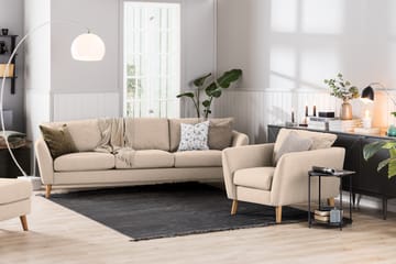 Trend 3-seters Stoffsofa - Beige - Møbler - Sofaer - 3 seter sofa