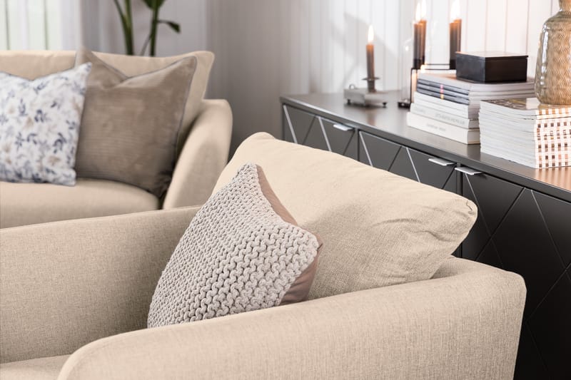 Trend 3-seters Stoffsofa - Beige - Møbler - Sofaer - 3 seter sofa